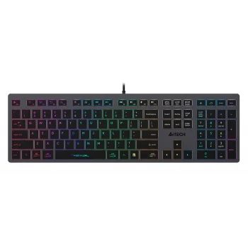 Клавиатура A4Tech Fstyler FX60 серый USB slim LED (FX60 GREY / NEON) Клавиатура A4Tech Fstyler FX60 серый USB slim LED (FX60 GREY / NEON)